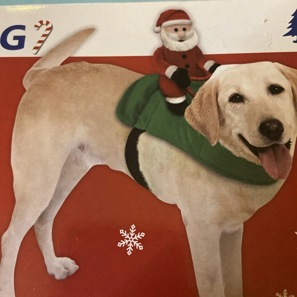 Ride Along Santa Dog Halter Costume Size Medium NIB Christmas Animal New